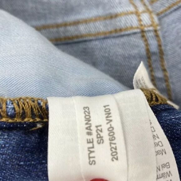 I.Crew 9" Vintage Straight Denim Bleached Raw Heam - Picture 3 of 6